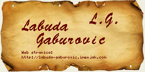Labuda Gaburović vizit kartica